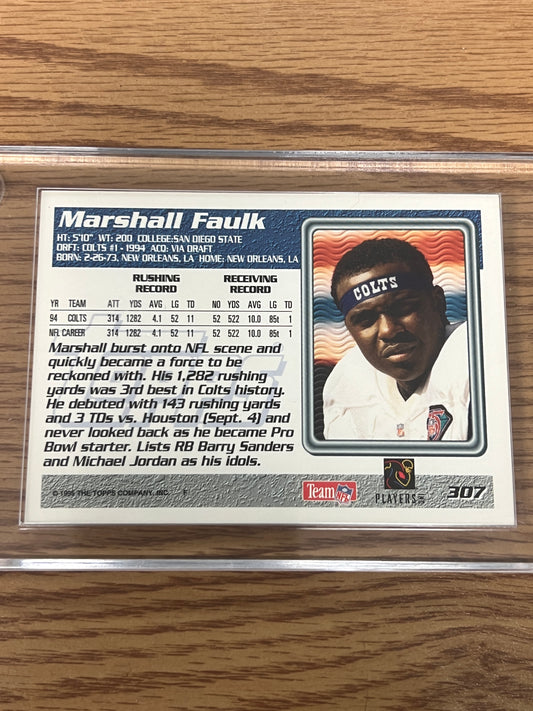 1995 Topps - Marshal Faulk Rookie Card