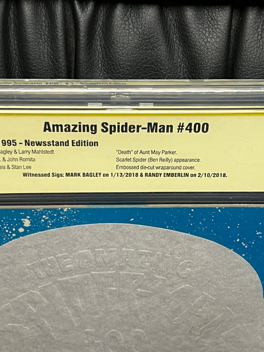 Amazing Spider-Man #400 - CBCS 9.4 - Signed by Bagley and Emberlin