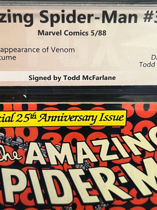 Amazing Spider-Man #300 - Signed by Todd McFarlane - PGX 8.0