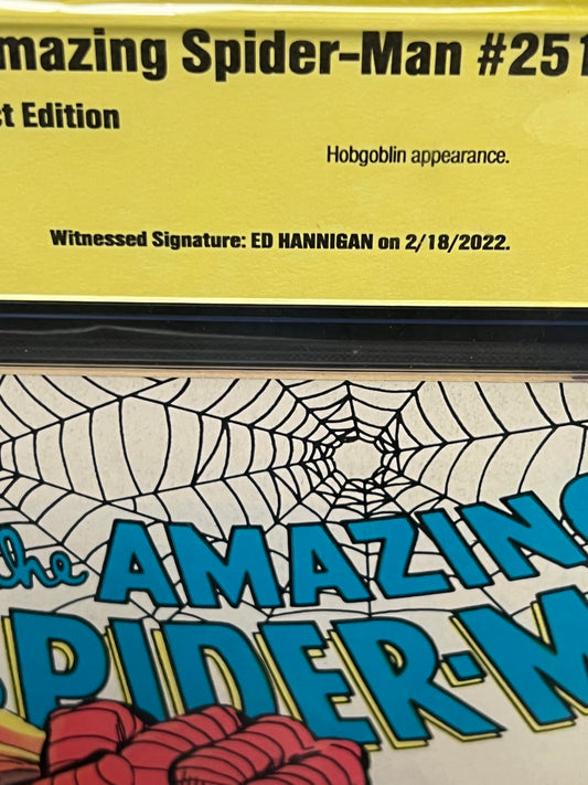 Amazing Spider-Man #251 - Signed by Ed Hannigan - CBCS 9.2