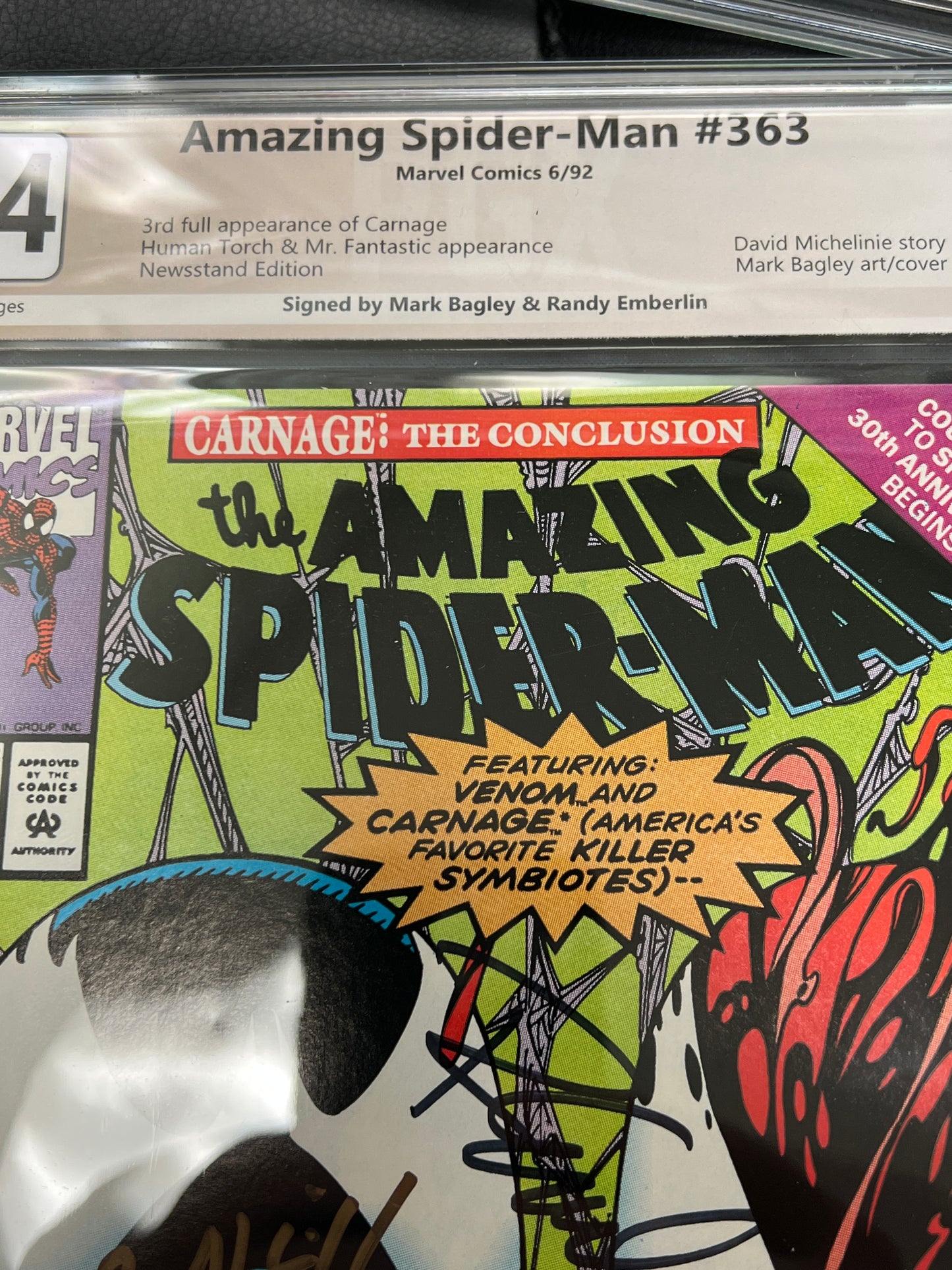 Amazing Spider-Man #'s 360-363 - CARNAGE!!!! - All Signed and Graded