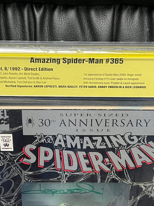 Amazing Spider-Man #365 - Signed 5X - CBCS 9.6