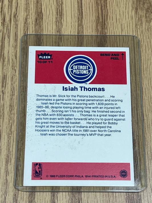 1986 Fleer Basketball - Isaih Thomas - Sticker