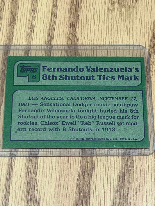 1982 Topps Baseball - Fernando Valenzuela