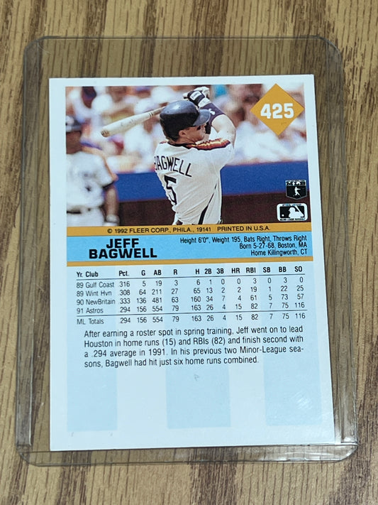 1992 Fleer Baseball - Jeff Bagwell - Rookie Card