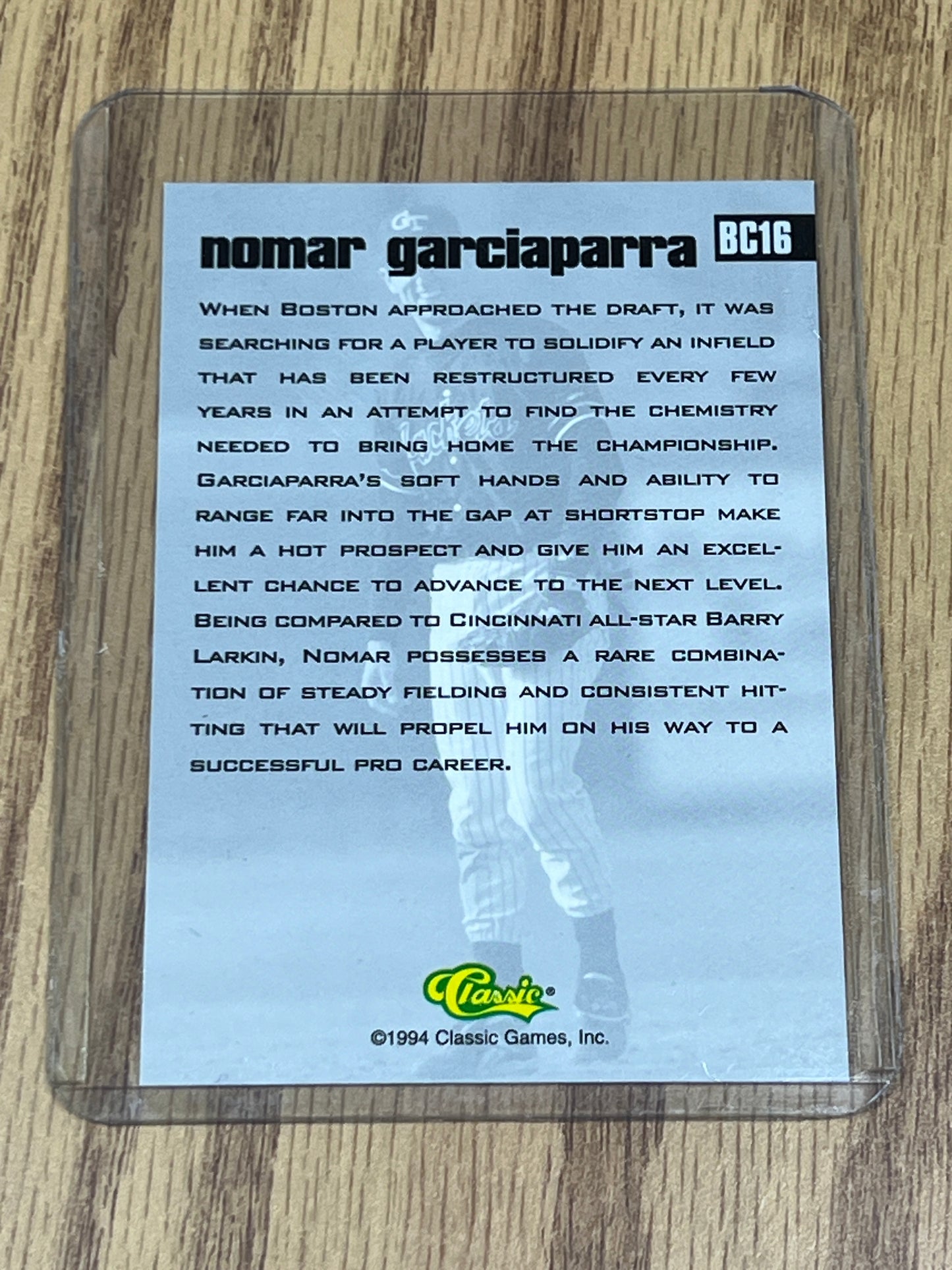 1994 Classic Baseball - Nomar Garciaparra - Rookie Card