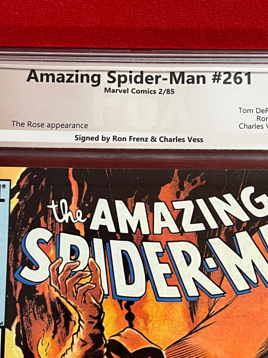 Amazing Spider-Man #261 - Signed by Frenz and Vess - PGX 9.2