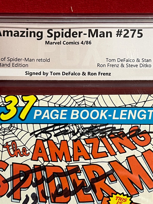 Amazing Spider-Man #275 - Signed DeFalco and Frenz - PGX 9.2