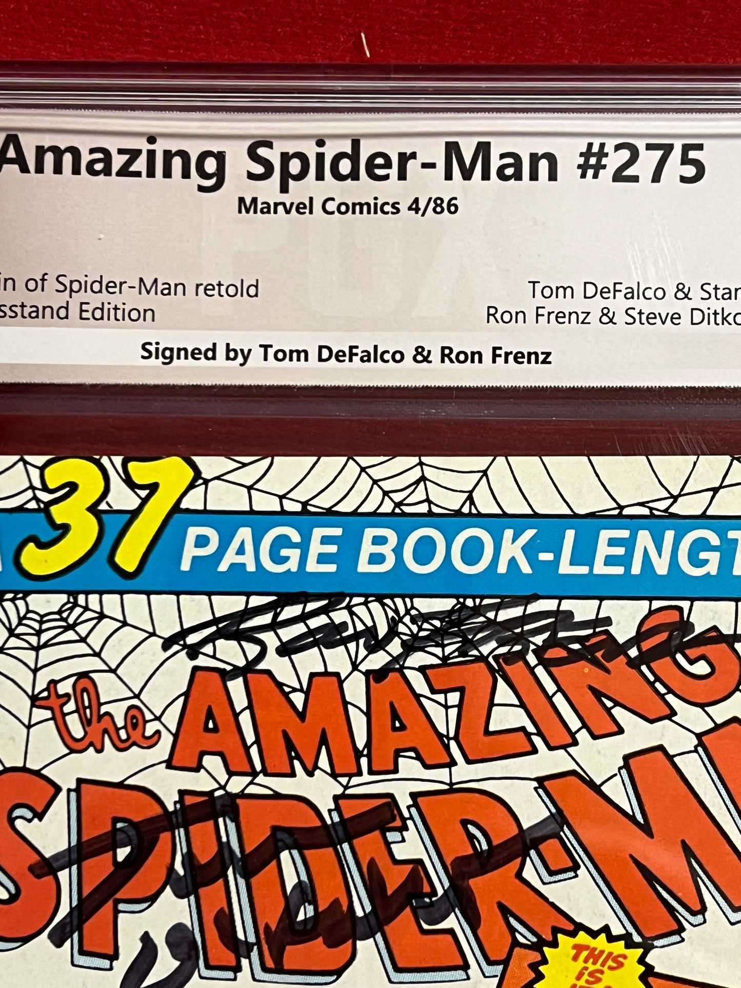 Amazing Spider-Man #275 - Signed DeFalco and Frenz - PGX 9.2