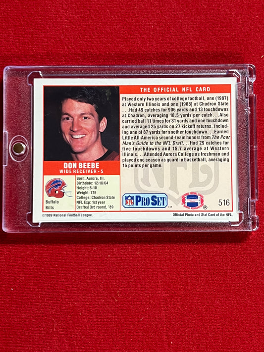 1989 ProSet - Don Beebe (RC) - Autographed Card