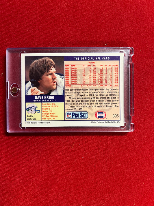 1989 ProSet - Dave Krieg - Autographed Card