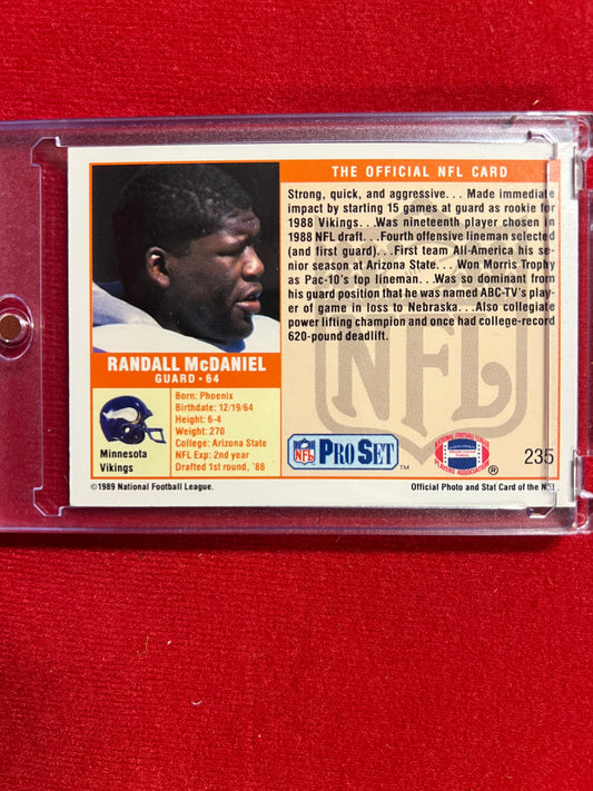 1989 ProSet - Randall McDaniel - Autographed Card