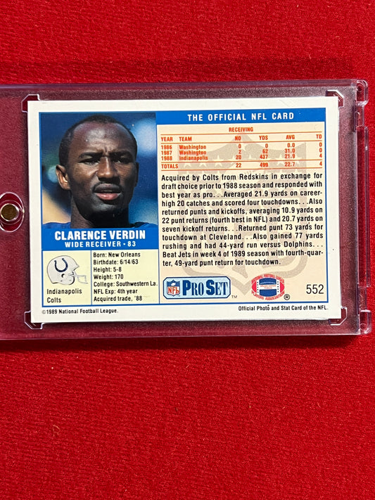 1989 ProSet - Clarence Verdin - Autographed Card