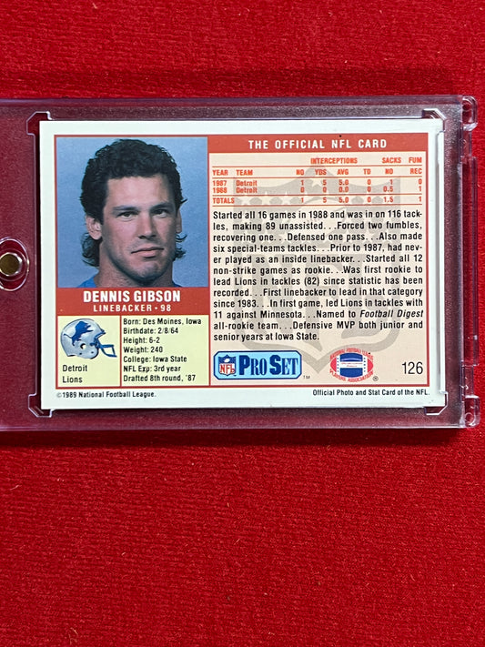 1989 ProSet - Dennis Gibson - Autographed Card