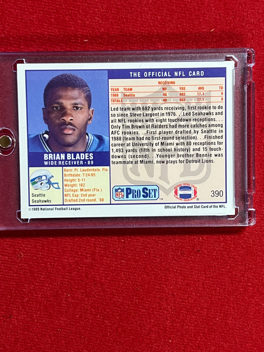 1989 ProSet - Brian Blades (RC) - Autographed Card