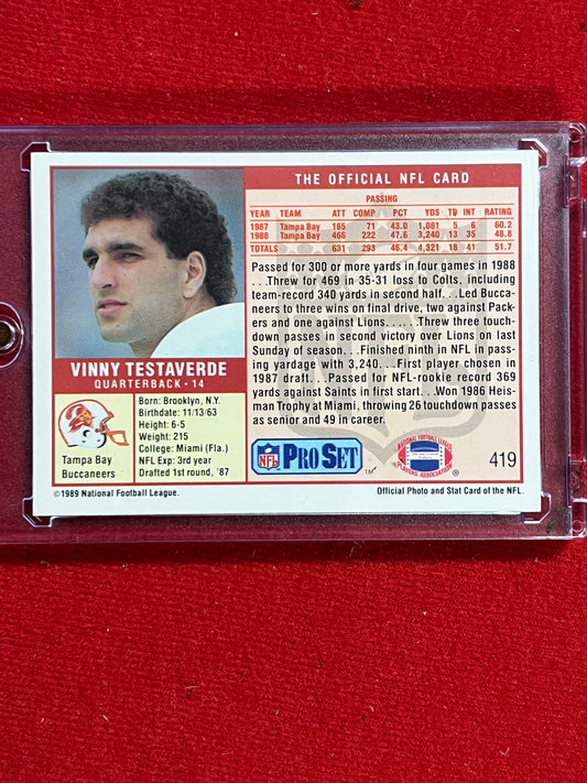 1989 ProSet - Vinny Testaverde - Autographed Card