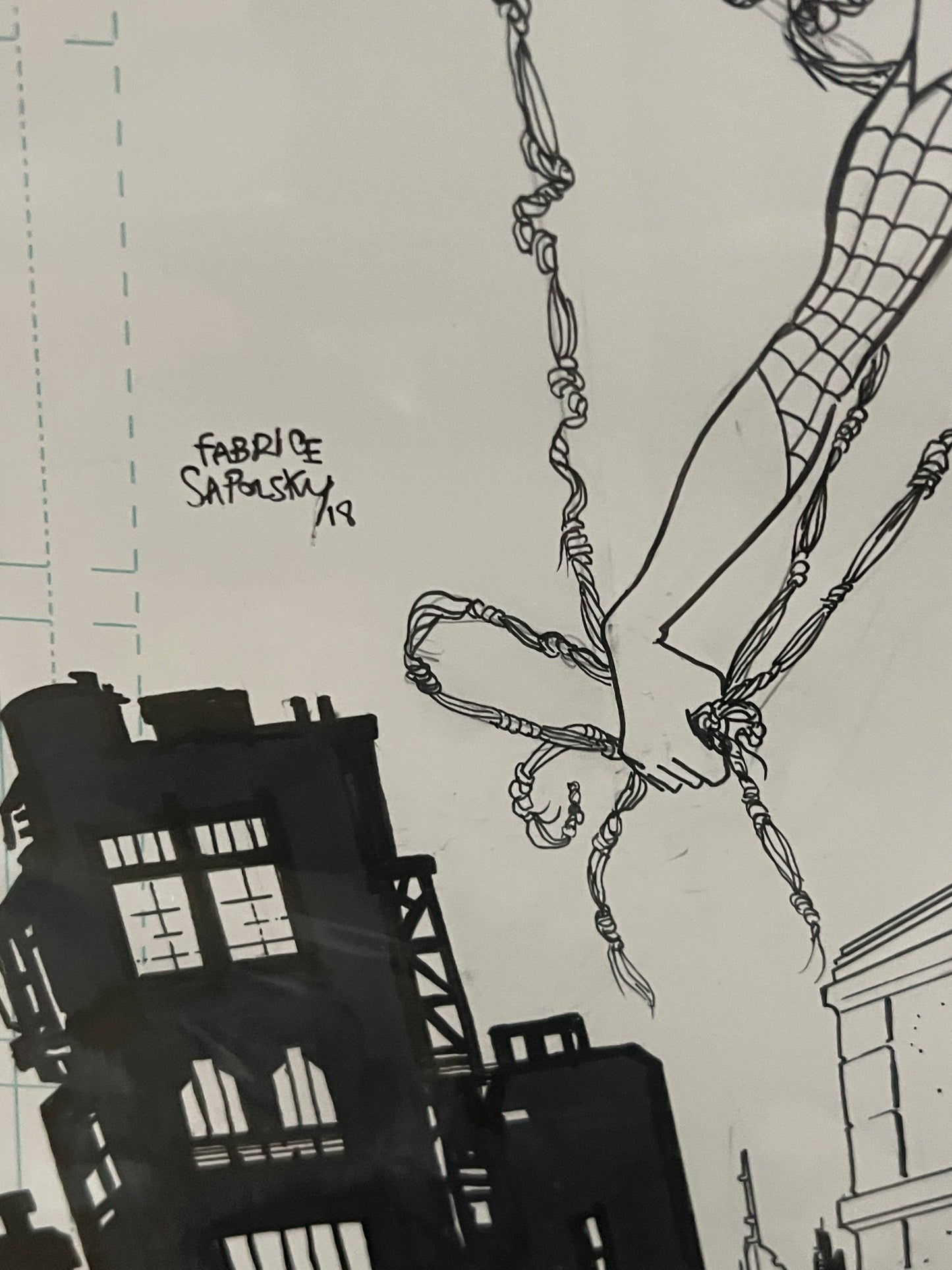 Original Comic Art - Fabrice Sapolsky - Miles Marales and Spider-Gwen - Commissioned Art