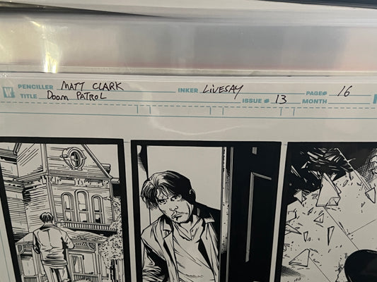 Original Comic Art - Signed by Mathew Clark - Doom Patrol #13, Page 16