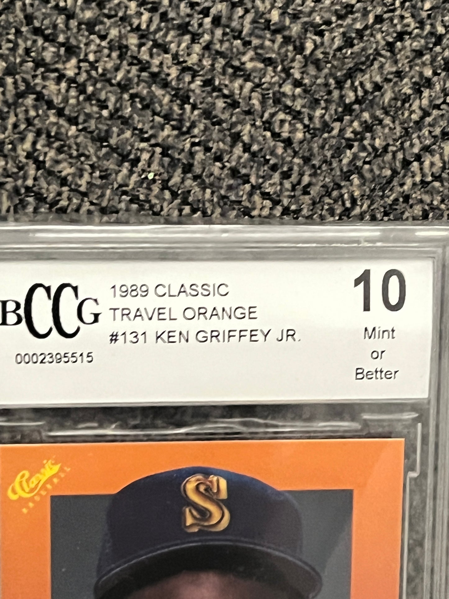 1989 Classic Travel Orange Ken Griffey Jr. rookie #131 (BCCG -10.0)