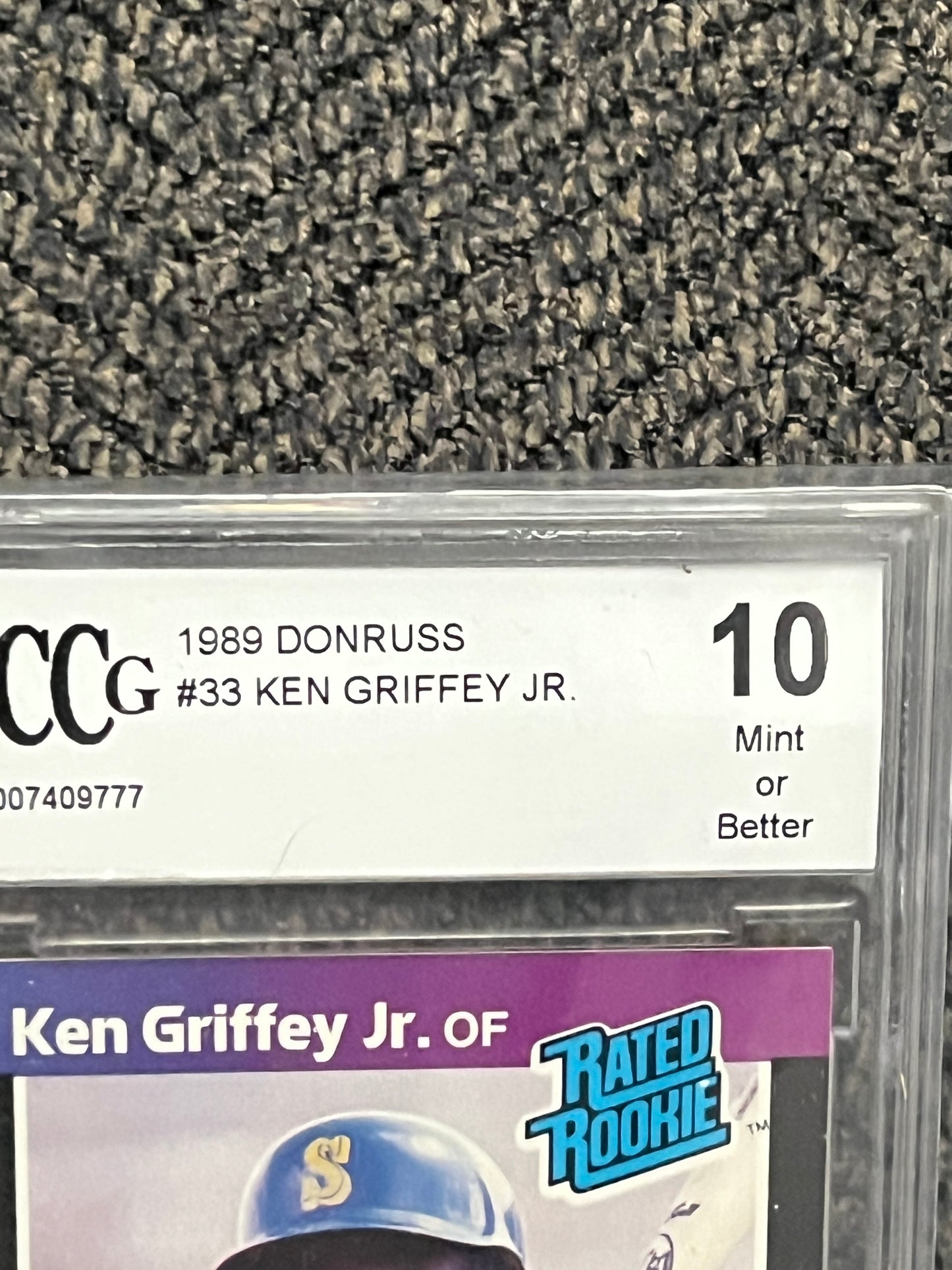 1989 Donruss Ken Griffey Jr. rookie #33 (BCCG - 10.0)