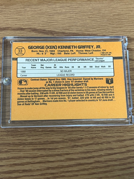 1989 Donruss - Ken Griffey Jr. Rookie Card