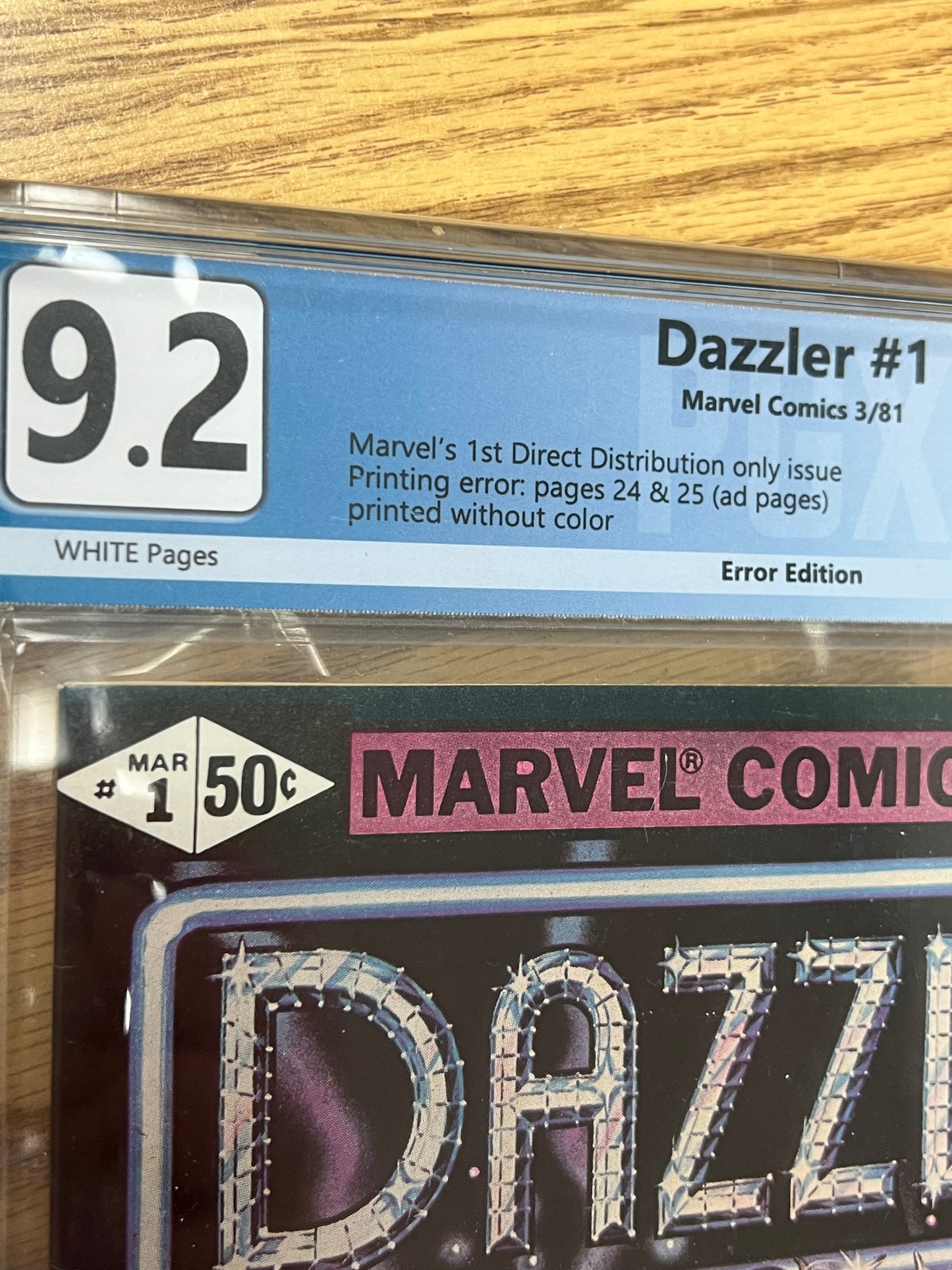 Dazzler #1 - 1981 - Printing Error