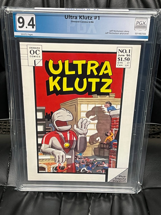 Ultra Klutz #1 (1986) - PGX 9.4 - White Pages