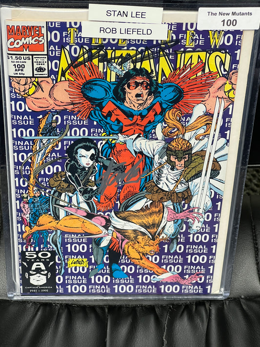 The New Mutants #100 - Signed by Rob Liefeld and Stan Lee