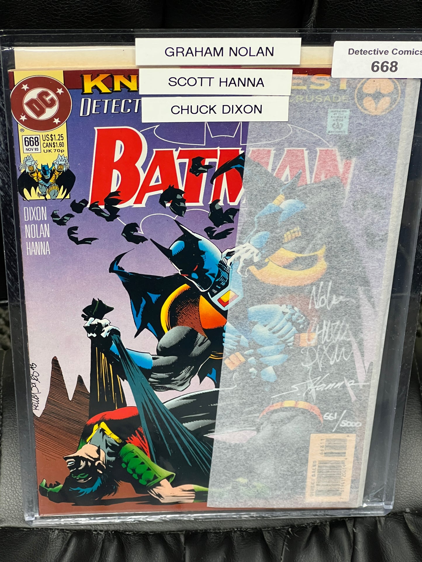Detective Comics #668 - Triple Signed - Nolan, Dixon and Hanna