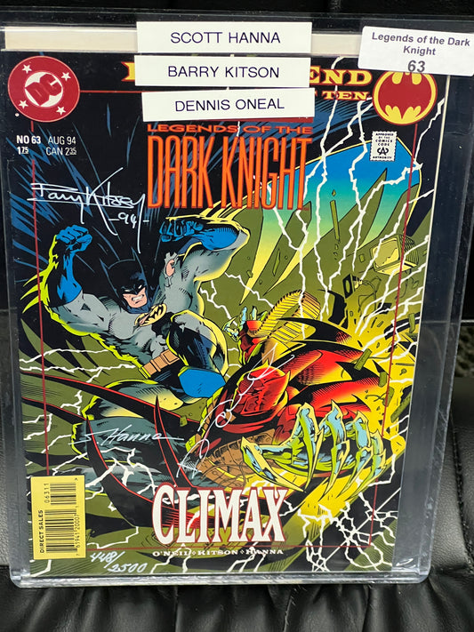 Legend of the Dark Knight #63 - Triple Signed - Hanna, Kitson and Oneal