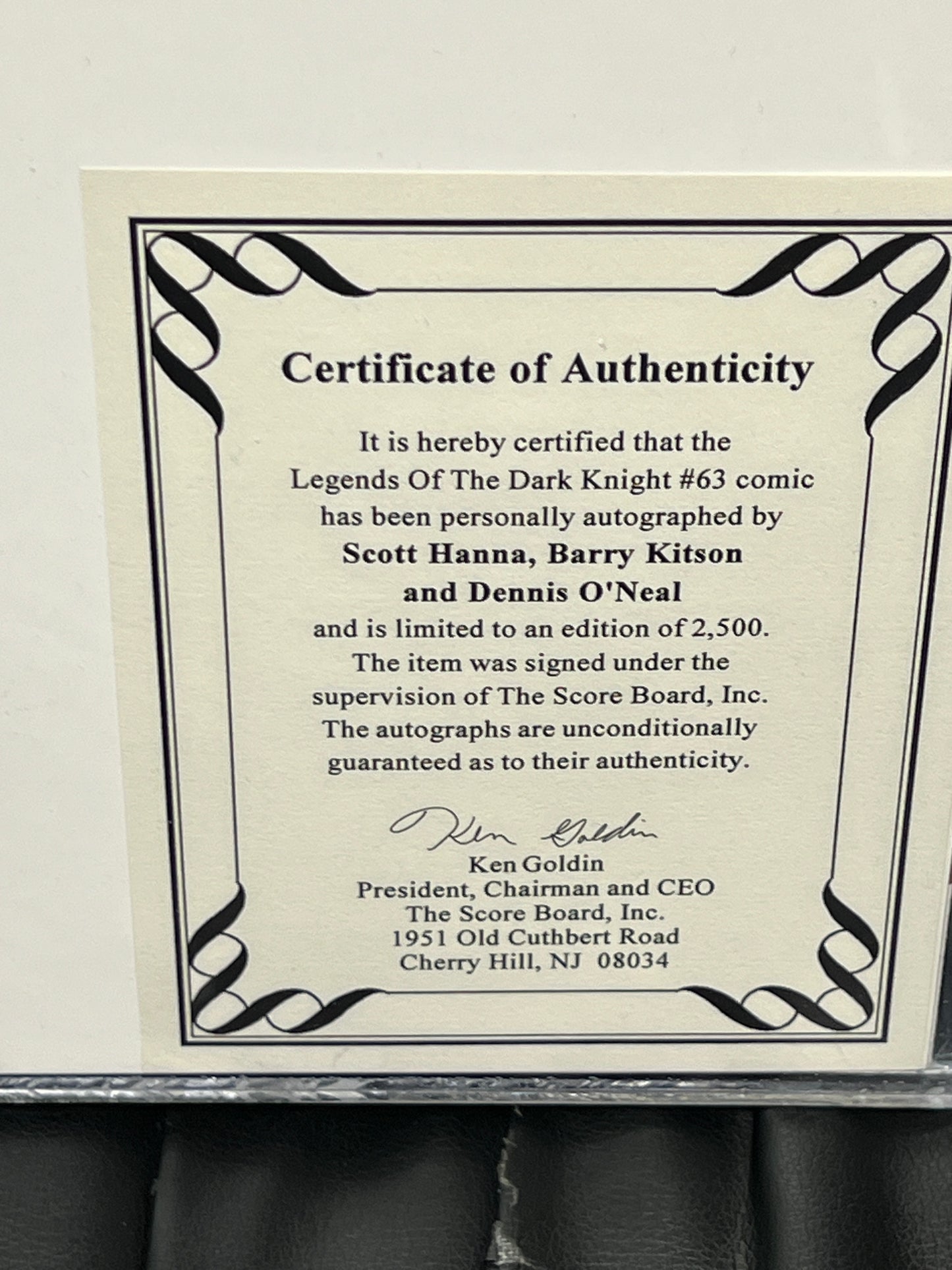 Legend of the Dark Knight #63 - Triple Signed - Hanna, Kitson and Oneal