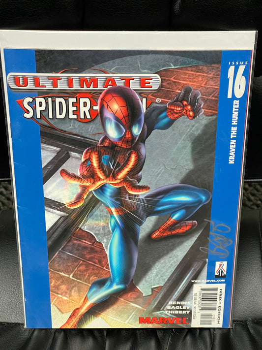 Ultimate Spider-Man #16 - Signed by Brian Michael Bendis (silver ink)