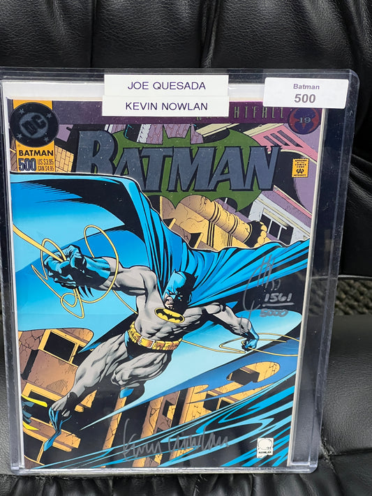 Batman #500 - Signed by Quesada and Nowlan