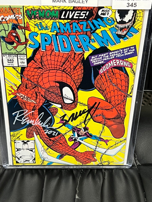 Amazing Spider-Man #345 - Signed by Bagley and Emberlin