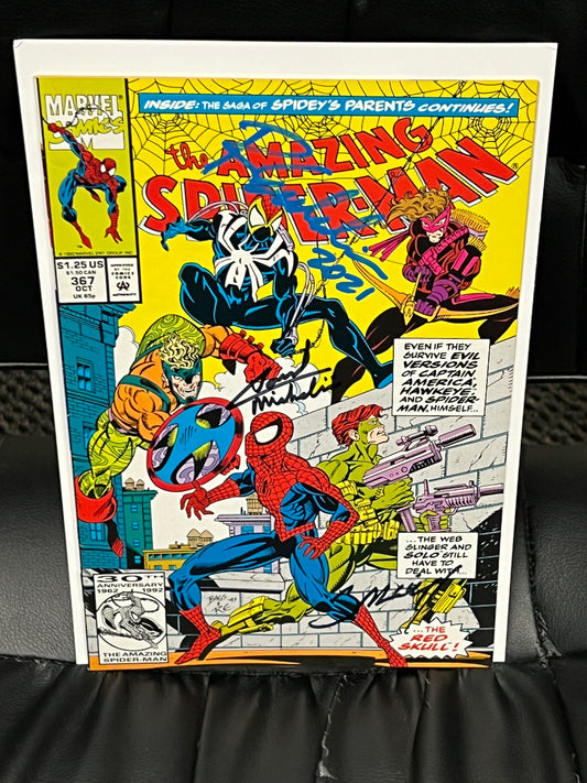 Amazing Spider-Man #367 - Signed by Bagley, Emberlin and Michelinie