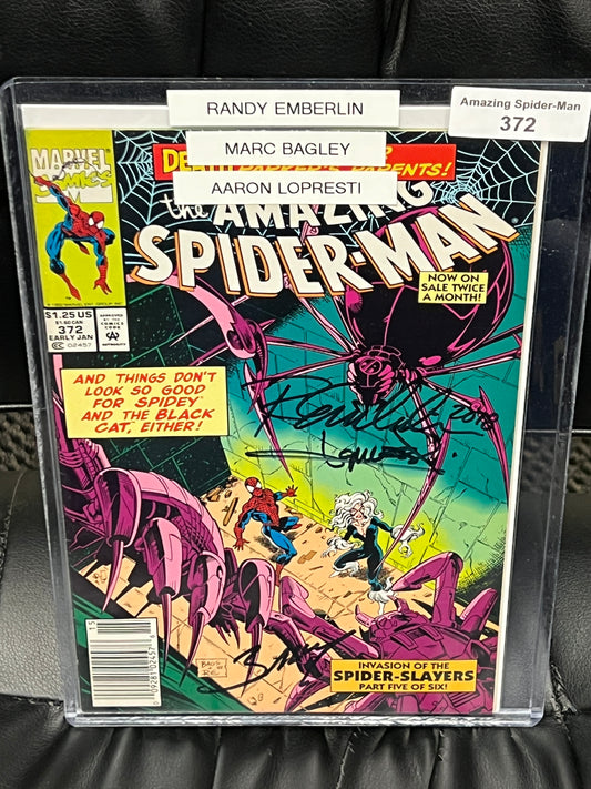 Amazing Spider-Man #372 - Signed by Lopresti, Bagley and Emberlin
