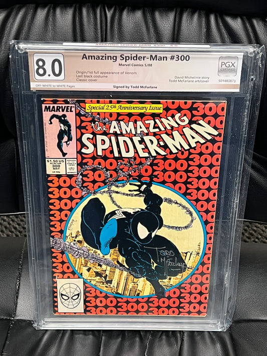 Amazing Spider-Man #300 - Signed by Todd McFarlane - PGX 8.0