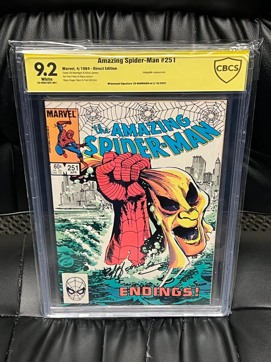 Amazing Spider-Man #251 - Signed by Ed Hannigan - CBCS 9.2