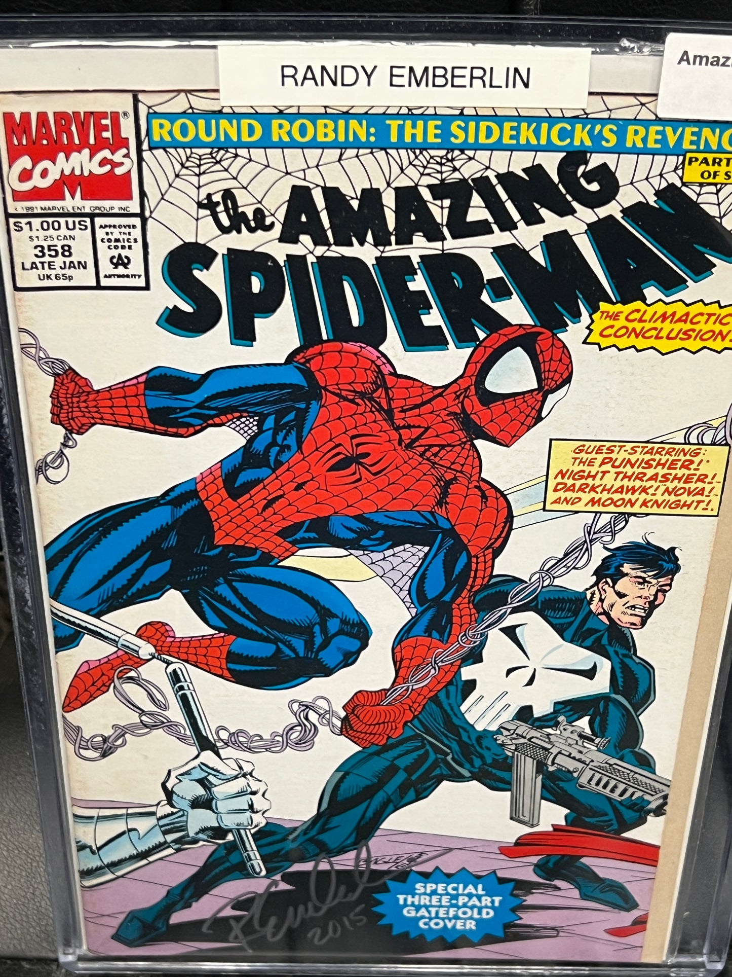 Amazing Spider-Man #358 - Signed by Randy Emberlin