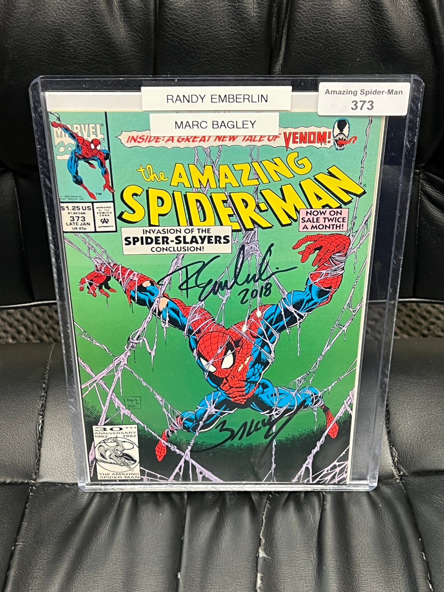 Amazing Spider-Man #373 - Signed by Bagley and Emberlin
