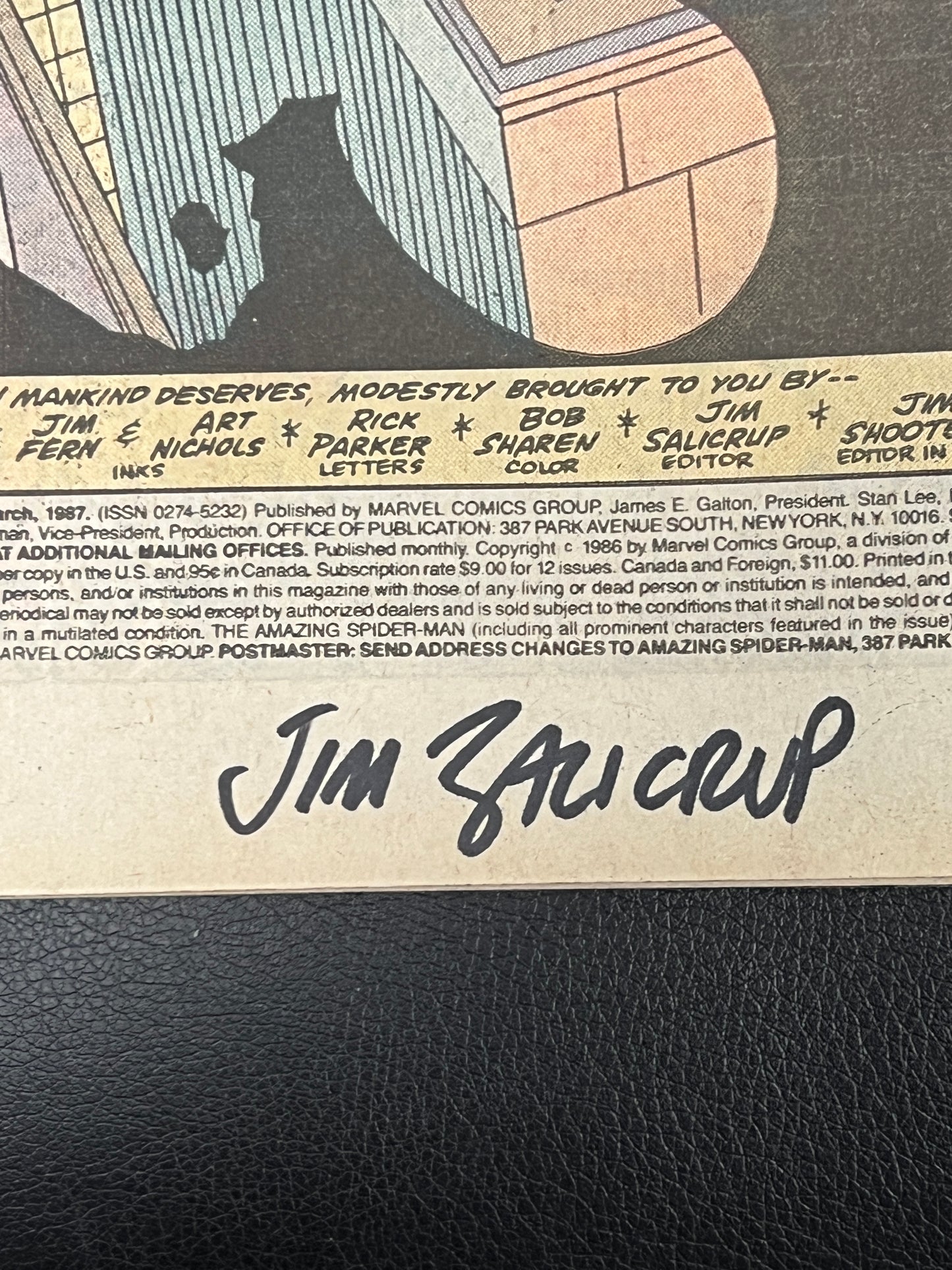 Amazing Spider-Man #286 - Signed by Jim Salicrup