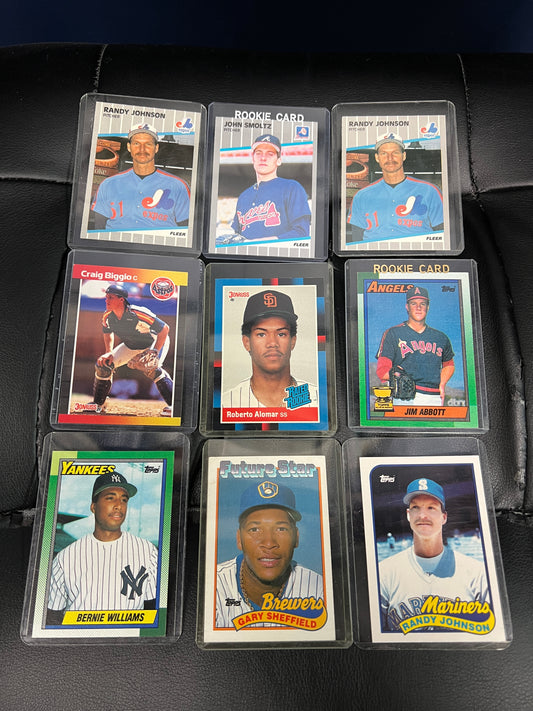 Baseball Rookies and Stars!!! Johnson, Smoltz, Alomar, Abbot and Sheffield