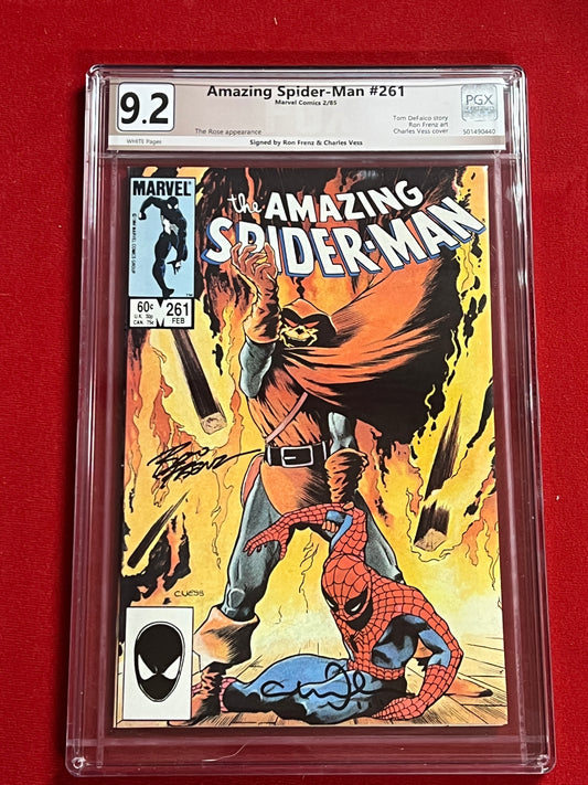 Amazing Spider-Man #261 - Signed by Frenz and Vess - PGX 9.2
