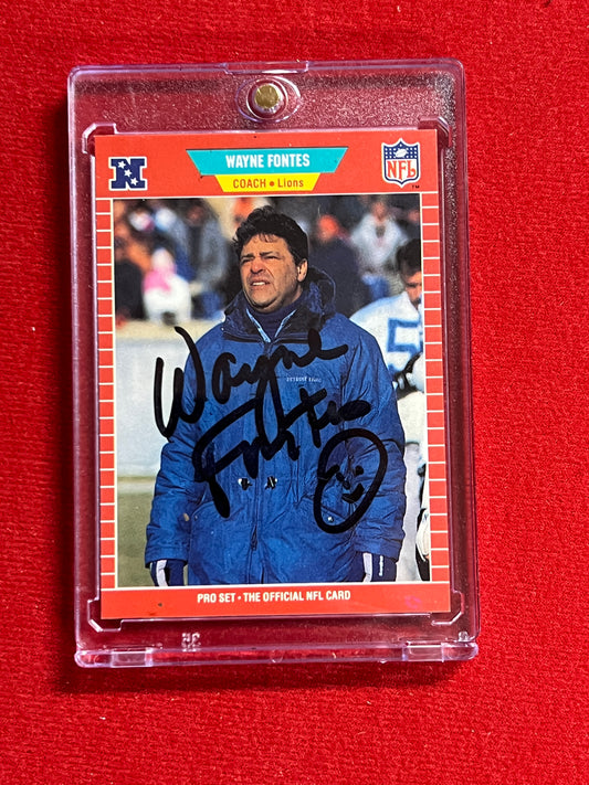 1989 ProSet - Wayne Fontes - Autographed Card