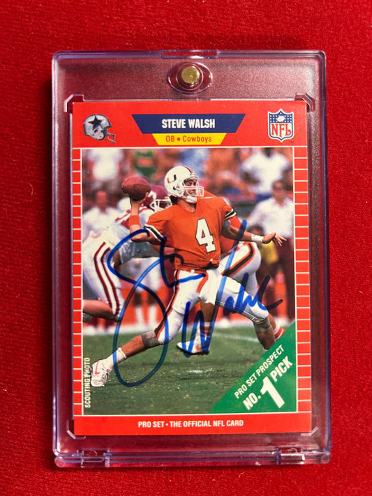 1989 ProSet - Steve Walsh (RC) - Autographed Card