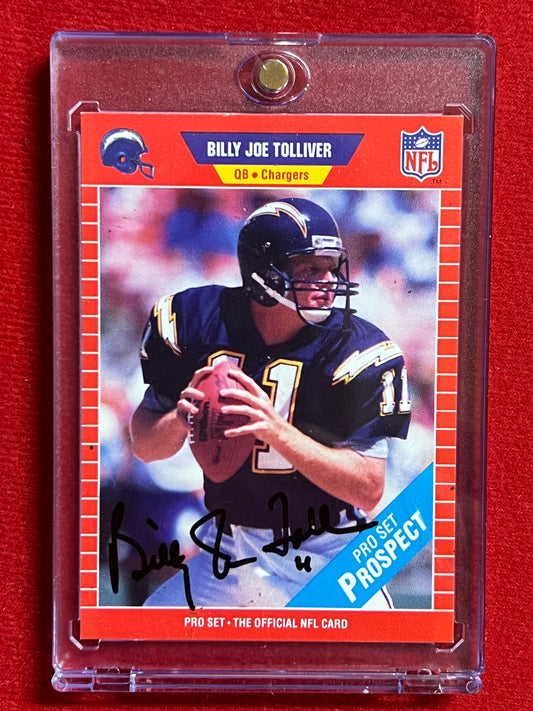 1989 ProSet - Billy Joe Tolliver (RC) - Autographed Card