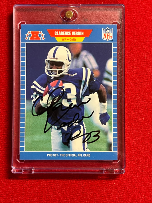 1989 ProSet - Clarence Verdin - Autographed Card