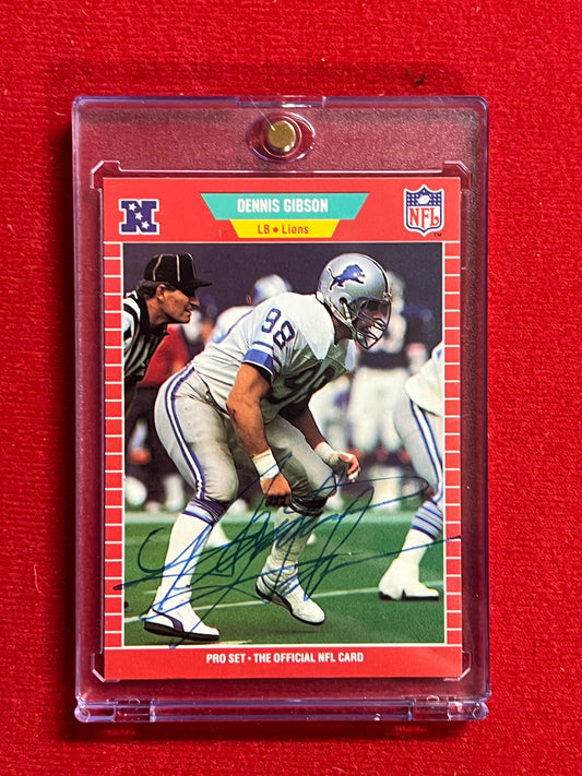 1989 ProSet - Dennis Gibson - Autographed Card