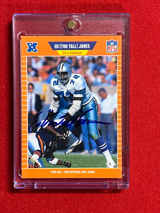 1989 ProSet - Ed 'Too Tall' Jones - Autographed Card