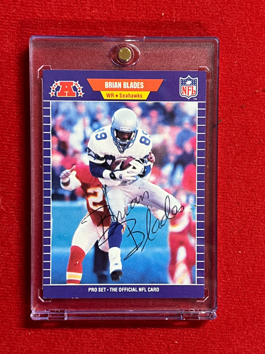1989 ProSet - Brian Blades (RC) - Autographed Card